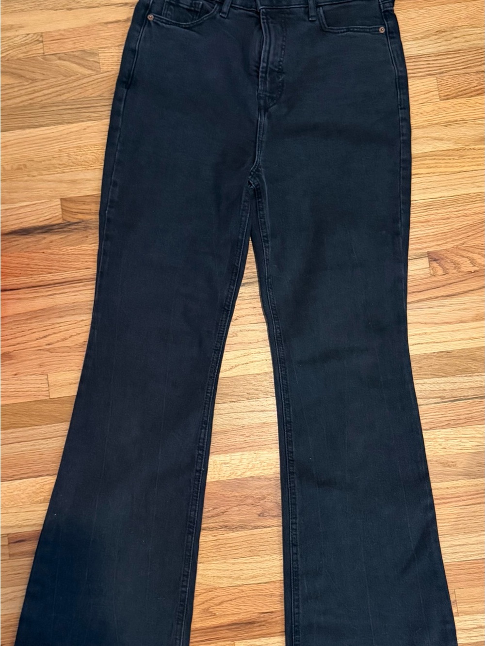 Old Navy Black Flared Wide-Leg Jeans